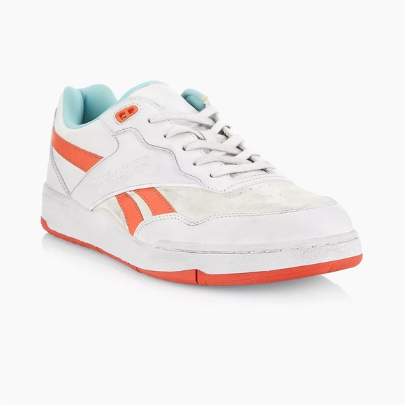 Reebok BB4000 in nimbus cloud / orange LTD Mens 9.5 - Picture 2 of 8